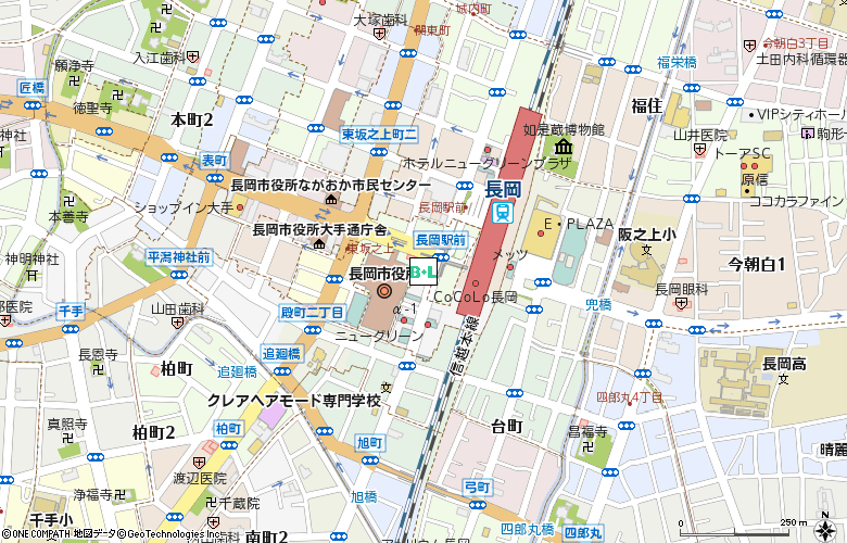 平成コンタクト長岡付近の地図